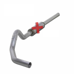 Diamond Eye Cat-Back Stainless Steel Kit With Muffler Replacement Pipe Single 4